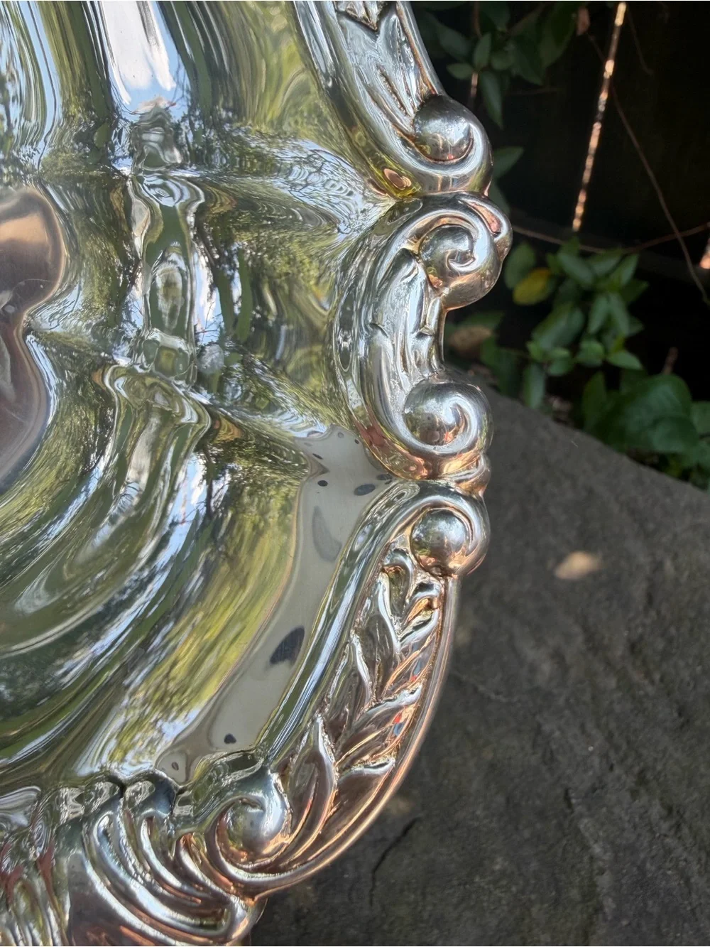 Silver plate  Decorative bread tray - Elegant Tabletop Accent
